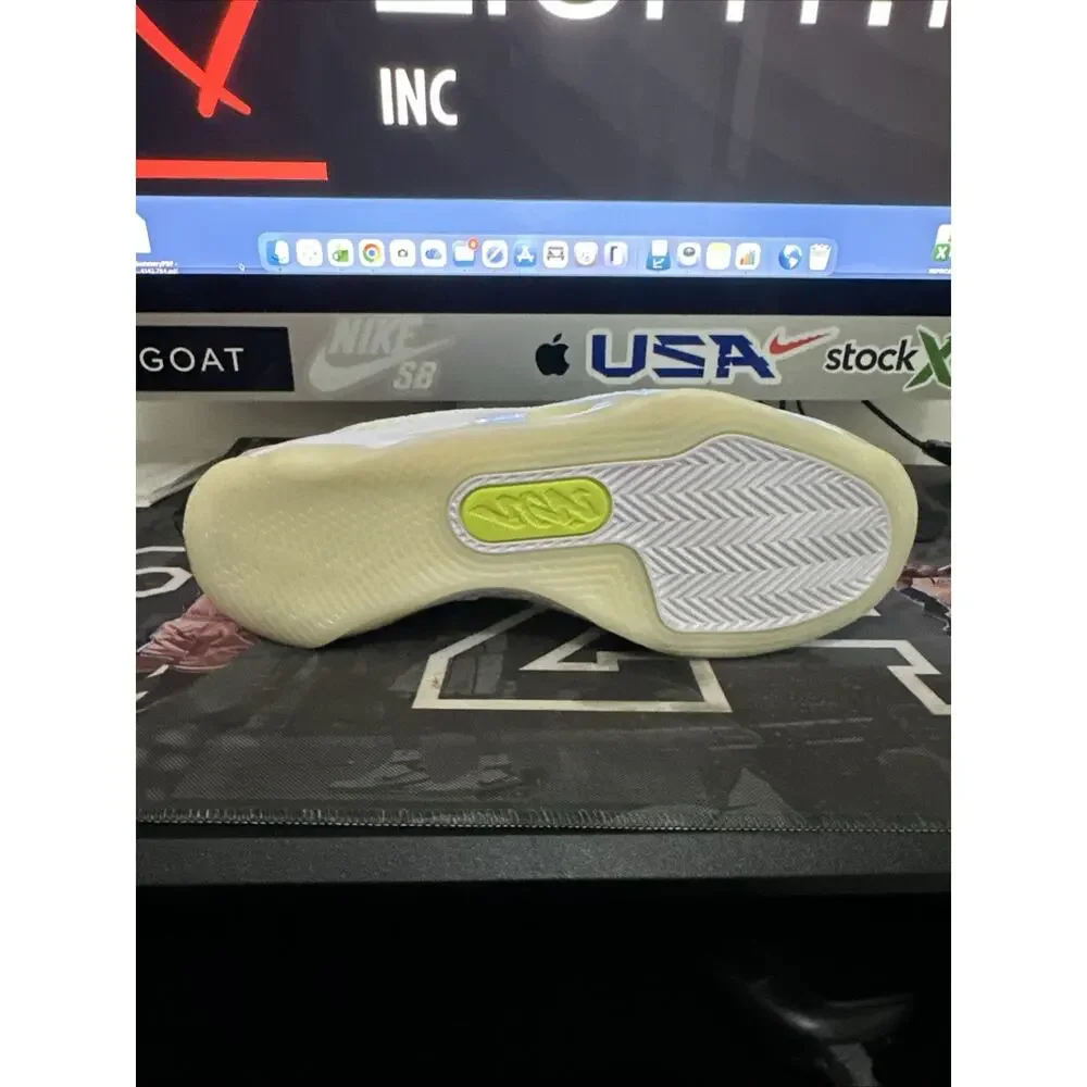New Men's Size 9.5 Jordan Zion 3 No Guts White Volt DR0675-110
